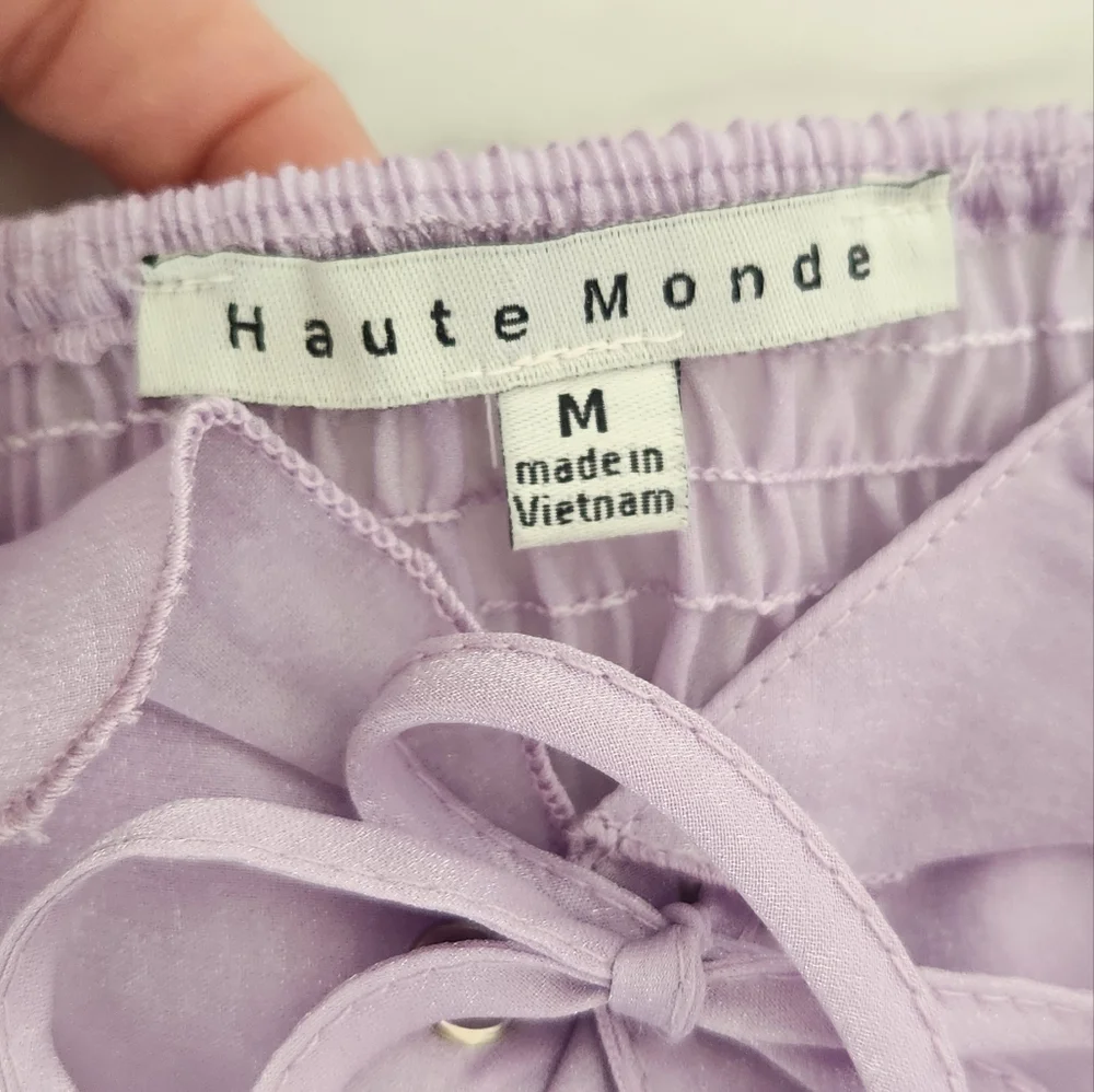 Haute Monde Lavander Color Women's Blouse Size Medium - Picture 11 of 12